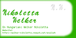 nikoletta welker business card
